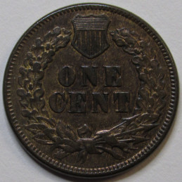 1876 Indian Head Cent - higher grade better date American bronze penny