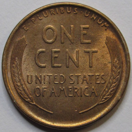1909 Lincoln Wheat Cent - higher grade uncirculated American wheat penny
