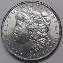 1902 O Morgan Dollar - uncirculated higher grade American silver dollar coin