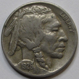 1926 D Buffalo Nickel - antique better date American Indian nickel coin