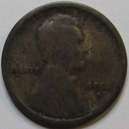1912 S Lincoln Wheat Cent - antique San Francisco mintmark American wheat penny