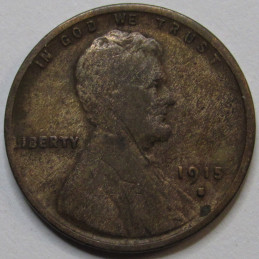 1915 S Lincoln Wheat Cent - antique scarce date American wheat penny