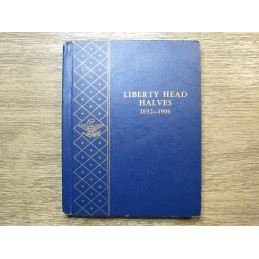 Whitman Bookshelf Album for Liberty Head (Barber) Halves -1892-1906