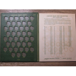 Whitman vintage coin album for Lincoln Cents - 1909-1963 - green album