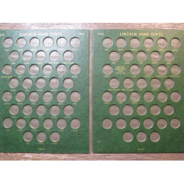Whitman vintage coin album for Lincoln Cents - 1909-1963 - green album