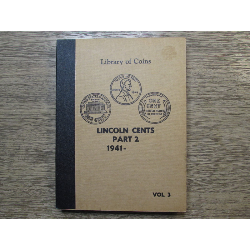 Library of Coins Album for Lincoln Cents - 1941-1976 - vintage penny storage Library of Coins Album for Lincoln Cents - 1941-1976 - vintage penny storage