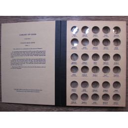 Library of Coins Album for Lincoln Cents - 1941-1976 - vintage penny storage