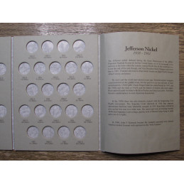 HE Harris coin folder for Jefferson Nickels - 1938-1961 - vintage coin storage