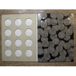 HE Harris coin folder for Half Dollars - blank DIY collection storage