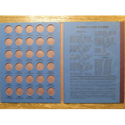Whitman coin folder for Lincoln Cents - 1909-1940 - vintage penny storage