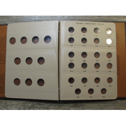 Dansco Album for Two Cent Pieces and Nickel Three Cent Pieces - vintage coin storage