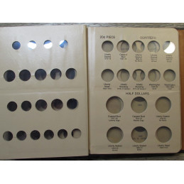 Dansco Album for United States Type coins - half cents to dollars - vintage album