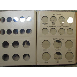 Dansco Album for United States Type coins - half cents to dollars - vintage album