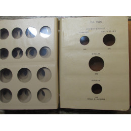 Dansco Album for United States Type coins - half cents to dollars - vintage album
