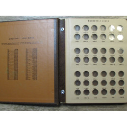 Dansco Album for Roosevelt Dimes with proof-only issues - 1946-1992