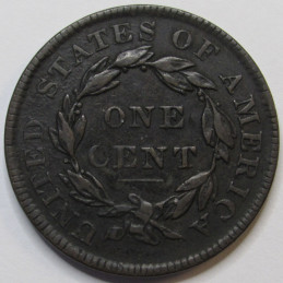 1834 Coronet Head Large Cent - antique better condition American copper penny