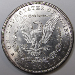1879 S Morgan Dollar - Third Reverse - antique uncirculated American silver dollar coin