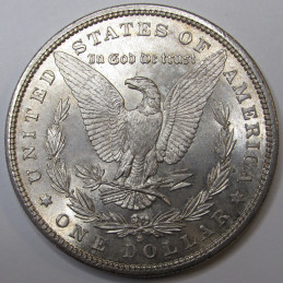 1881 S Morgan Dollar - uncirculated San Francisco mintmark American silver dollar