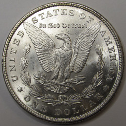 1898 Morgan Dollar - antique uncirculated American silver dollar coin