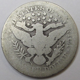 1905 Barber Quarter - antique better date American silver quarter