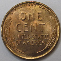 1951 Lincoln Wheat Cent - vintage uncirculated American wheat penny