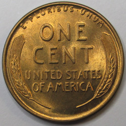 1944 Lincoln Wheat Cent - antique WW2 era uncirculated American wheat penny