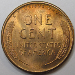 1945 S Lincoln Wheat Cent - antique San Francisco mintmark uncirculated American wheat penny