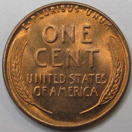 1954 Lincoln Wheat Cent - gem uncirculated American wheat penny coin