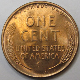 1955 D Lincoln Wheat Cent - uncirculated American wheat penny coin