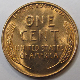 1957 D Lincoln Wheat Cent - antique Denver mintmark American wheat penny coin