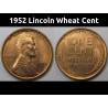 1952 Lincoln Wheat Cent - vintage uncirculated American wheat penny