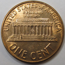 1963 D Lincoln Memorial Cent - vintage Cracked Skull type die break error
