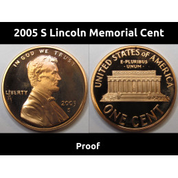 2005 S Lincoln Memorial Cent - vintage proof penny