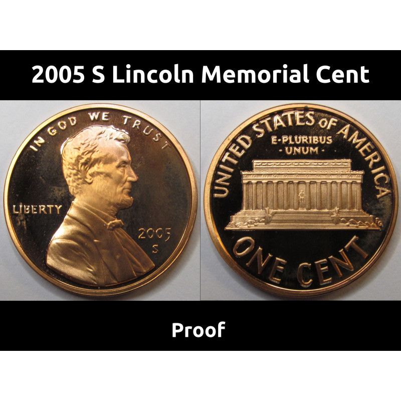 2005 S Lincoln Memorial Cent - vintage proof penny 2005 S Lincoln Memorial Cent - vintage proof penny