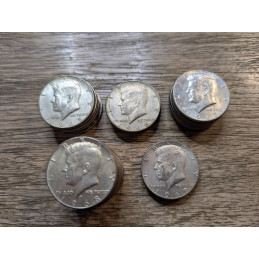 Lot of 34 1965-1969 40% Silver JFK Half Dollars - collectible silver coins