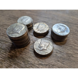 Lot of 34 1965-1969 40% Silver JFK Half Dollars - collectible silver coins