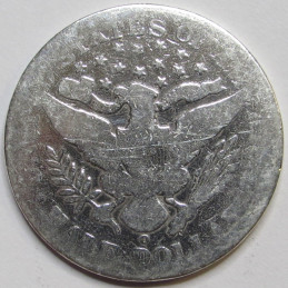 1894 O Barber Half Dollar - better date New Orleans mint silver coin