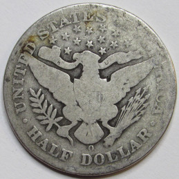 1900 O Barber Half Dollar - antique New Orleans mint turn of the century coin
