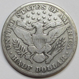 1911 Barber Half Dollar - antique American silver half dollar