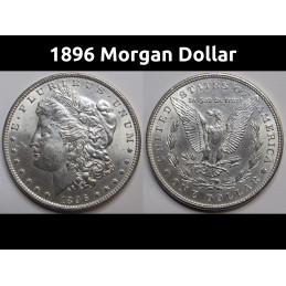 1896 Morgan Dollar - antique uncirculated American silver dollar coin