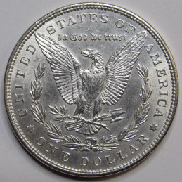 1896 Morgan Dollar - antique uncirculated American silver dollar coin