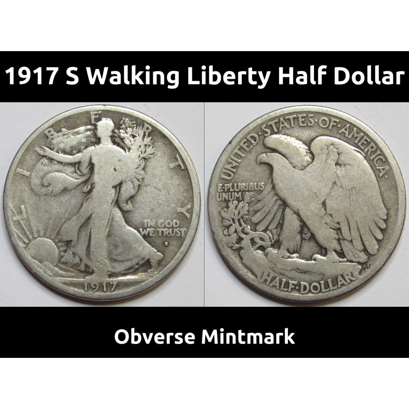 1917 S Walking Liberty Half Dollar