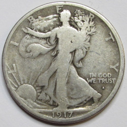 1917 S Walking Liberty Half Dollar