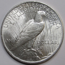1923 Peace Dollar - antique uncirculated American silver dollar