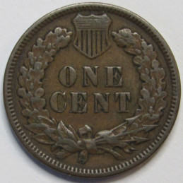 1896 Indian Head Cent - better grade early date American Indian penny