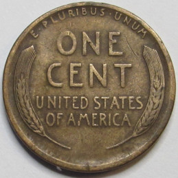 1915 S Lincoln Wheat Cent - antique low mintage San Francisco mintmark wheat penny