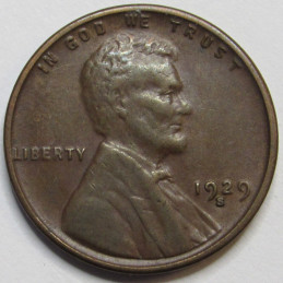 1929 S Lincoln Wheat Cent - antique San Francisco mintmark higher grade penny