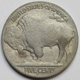 1913 D Buffalo Nickel - Type 2 - antique key date American bison nickel