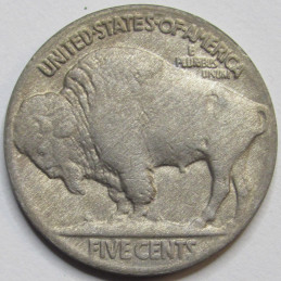 1914 Buffalo Nickel - antique early date American bison nickel