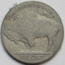 1915 D Buffalo Nickel - antique Denver mintmark American bison coin